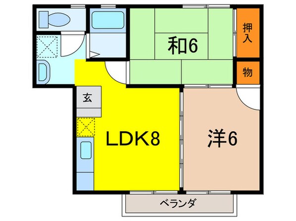 ハイツ藤澤Ⅱの物件間取画像